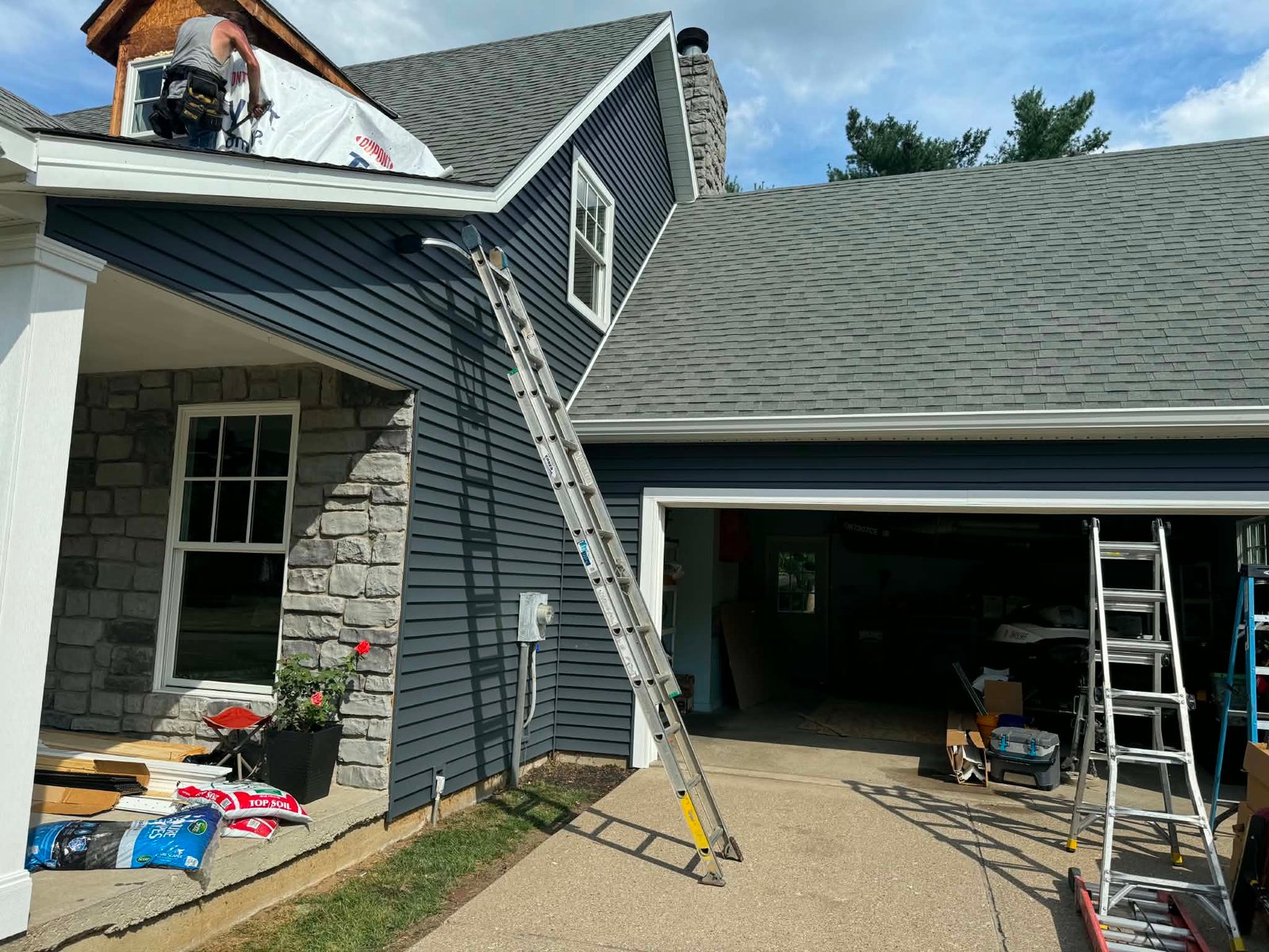 Vinyl siding installation